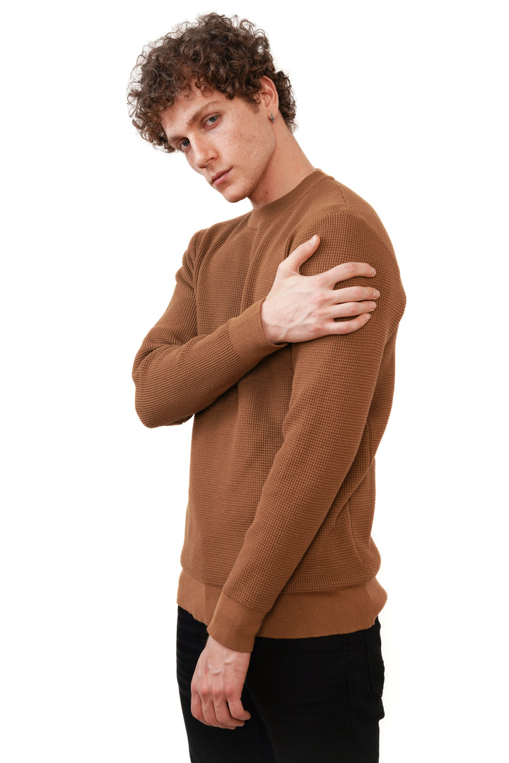 Wiktor | Sweter Premium o Teksturze Gofrowej