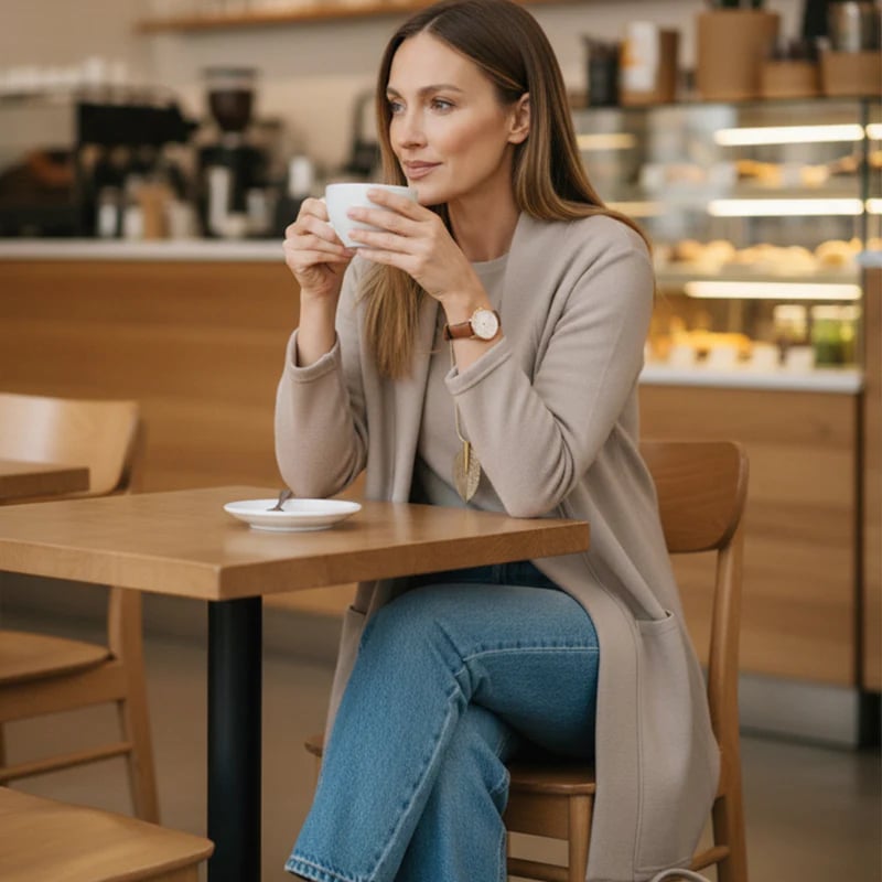 ⏳Specjalna oferta ograniczona czasowo⏰Elegancki 3-częściowy komplet końcowy długi kardigan, top i spodnie💞 