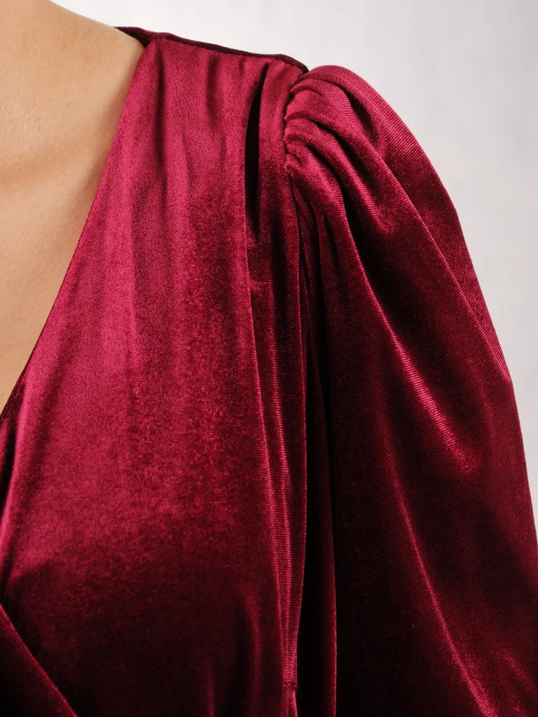 VÆRA™ | Welurowa sukienka świąteczna