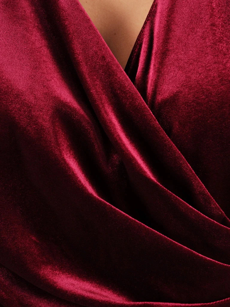 VÆRA™ | Welurowa sukienka świąteczna