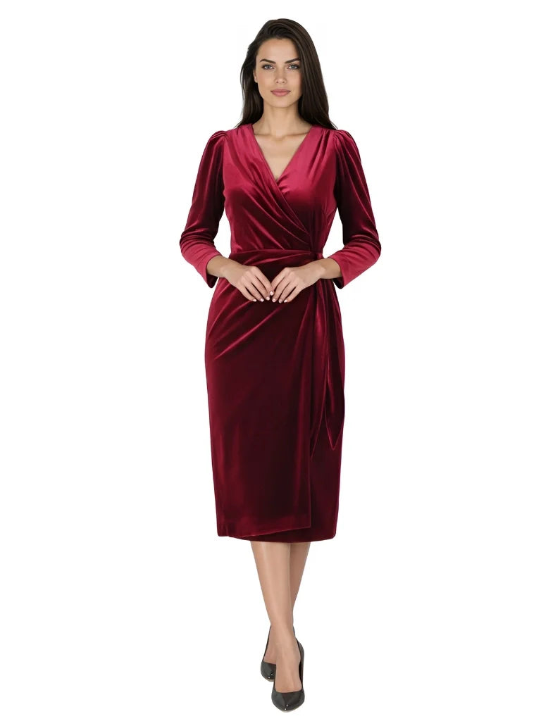 VÆRA™ | Welurowa sukienka świąteczna