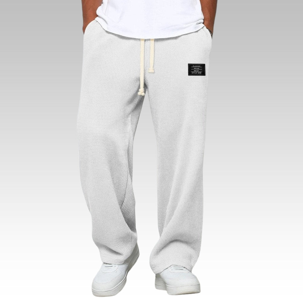 Samuel – Spodnie komfortowe z szerokimi nogawkami i regulowanym pasem