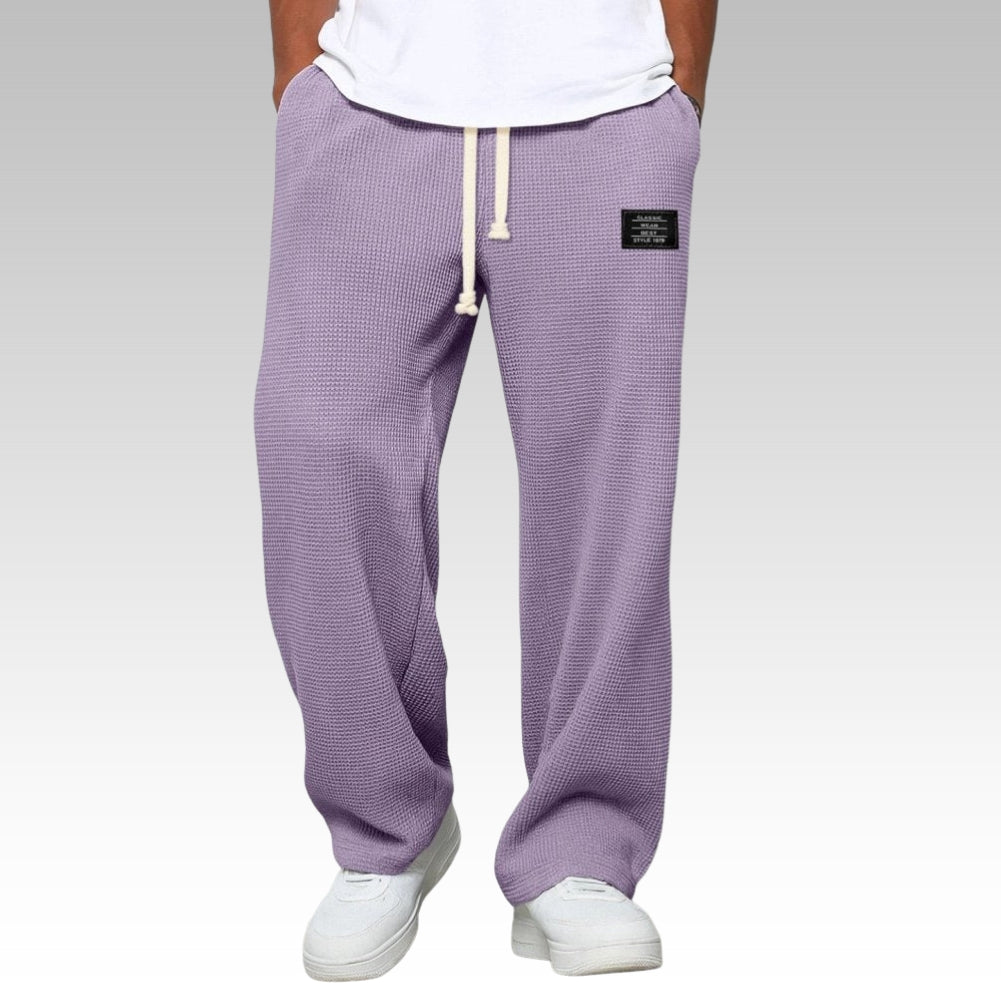 Samuel – Spodnie komfortowe z szerokimi nogawkami i regulowanym pasem