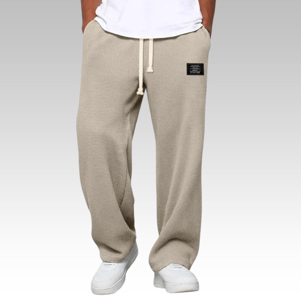 Samuel – Spodnie komfortowe z szerokimi nogawkami i regulowanym pasem