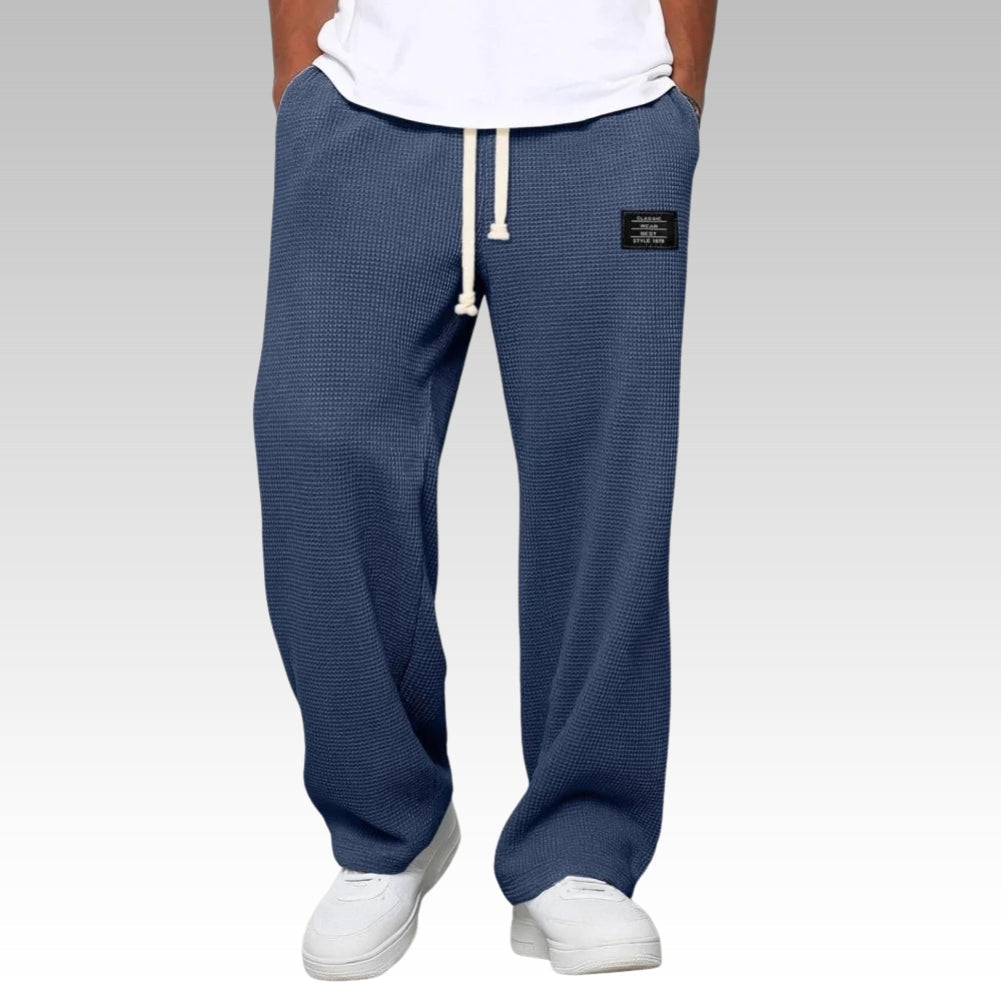 Samuel – Spodnie komfortowe z szerokimi nogawkami i regulowanym pasem