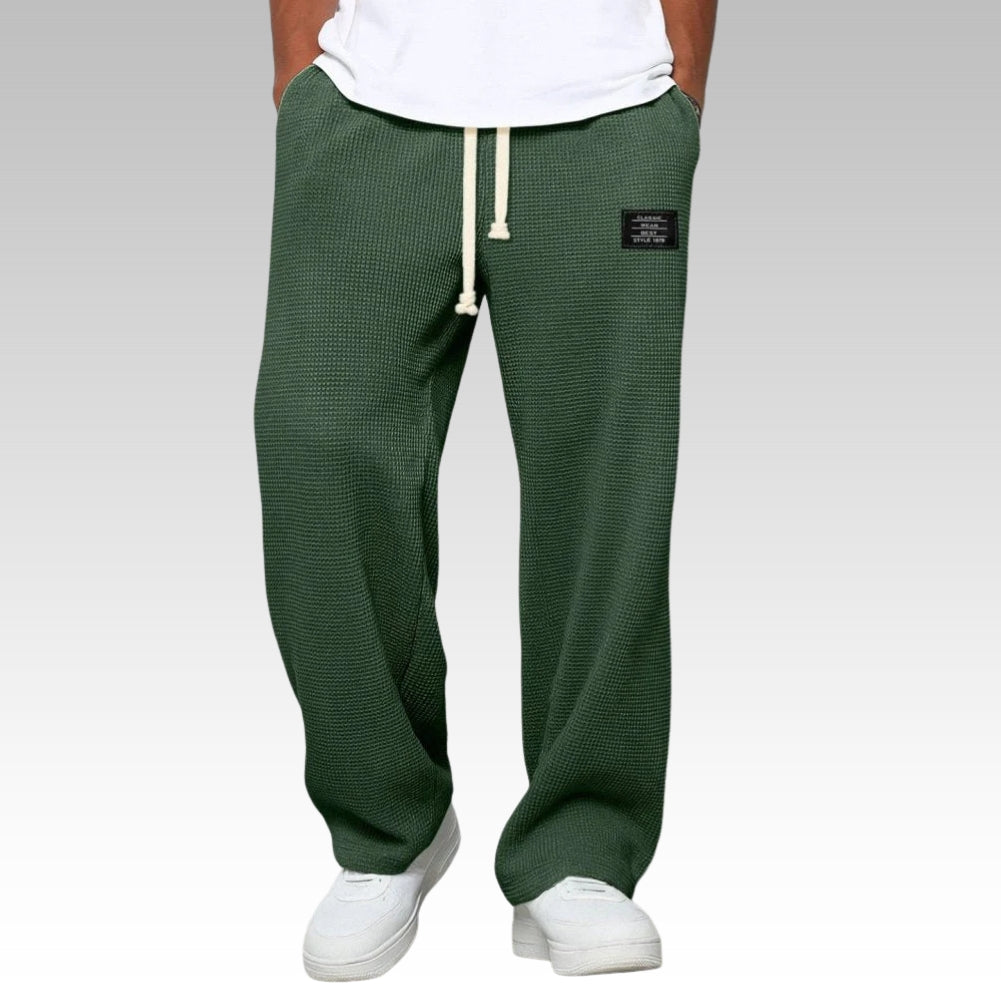 Samuel – Spodnie komfortowe z szerokimi nogawkami i regulowanym pasem