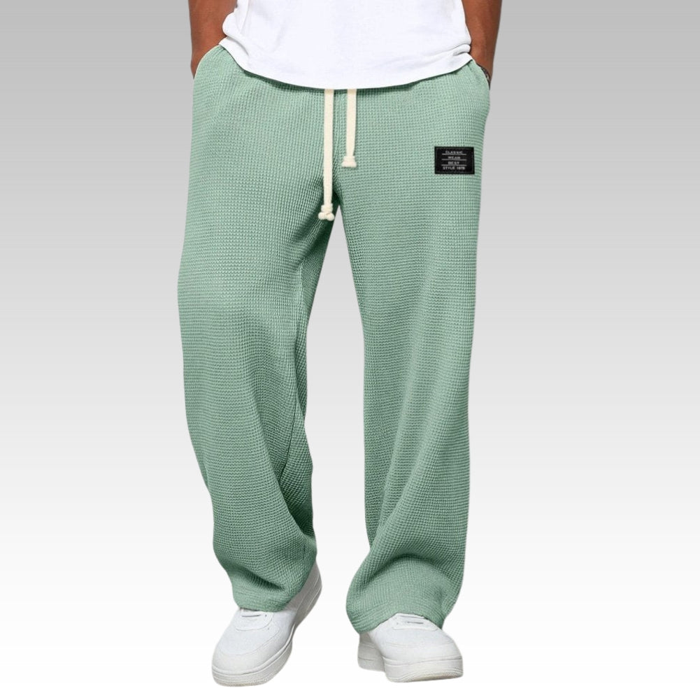 Samuel – Spodnie komfortowe z szerokimi nogawkami i regulowanym pasem