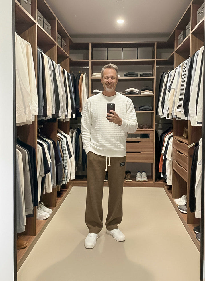 Samuel – Spodnie komfortowe z szerokimi nogawkami i regulowanym pasem