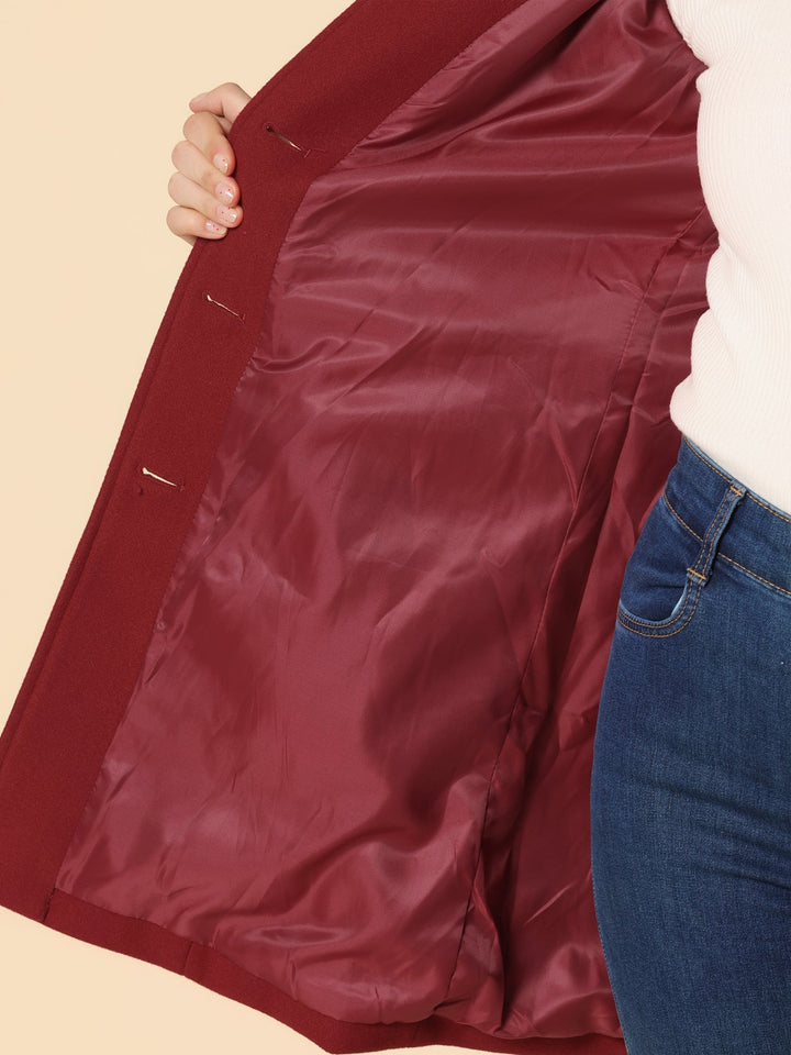 Józefina | Damski płaszcz zimowy z jednym guzikiem 