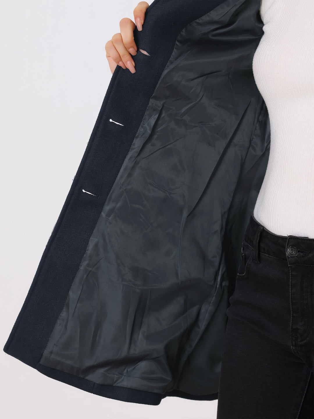 Józefina | Damski płaszcz zimowy z jednym guzikiem 