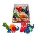 Puzzle drewniane dinozaury 5 el.