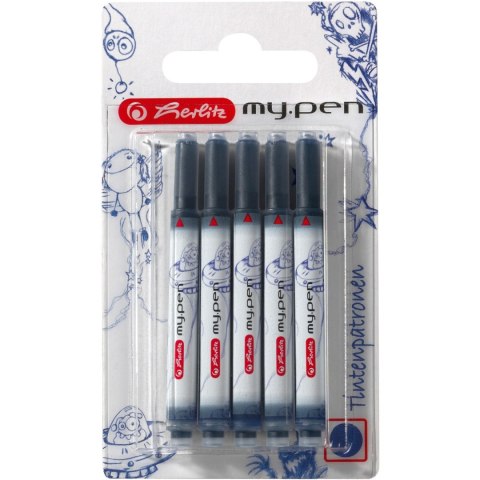 Naboje MY PEN niebieskie (5) 10999852 HERLITZ