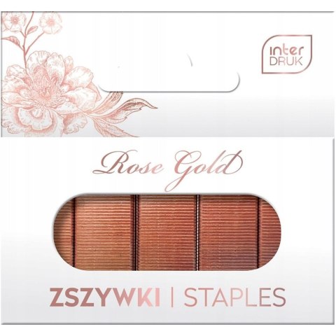 Zszywki 24/6 ROSE GOLD 1000szt. INTERDRUK