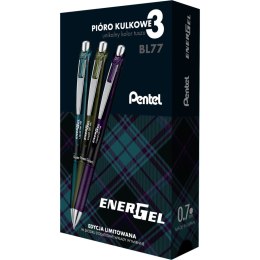 Pióro kulkowe ENERGEL BL77 (3szt.) 3-odcienie czarnego +wkłady LR7 BL77A2-ST3KSVPL PENTEL