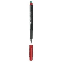 Foliopis z gumką OHP MULTIMARK F 0.6mm czerwony 151321 FABER-CASTELL