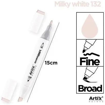 Marker alkoholowy dwustronny MILKY WHITE PP915-19 ARTIX