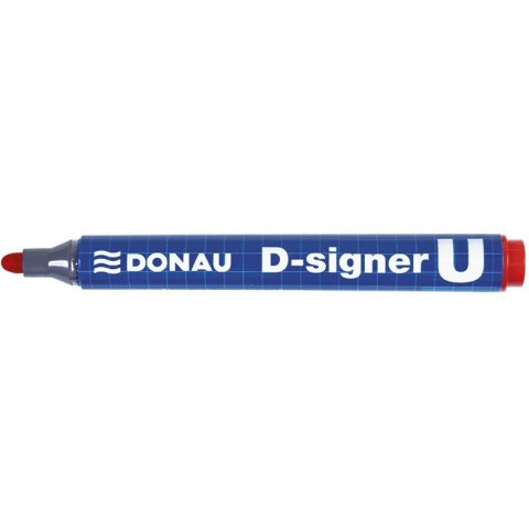 Marker permanentny D-SIGNER U czerwony okrągła koncówka 2-4mm 7371001-04PL DONAU