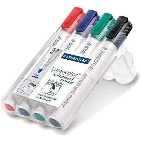 Marker suchościeralny 351 WP4 4szt w etui STAEDTLER