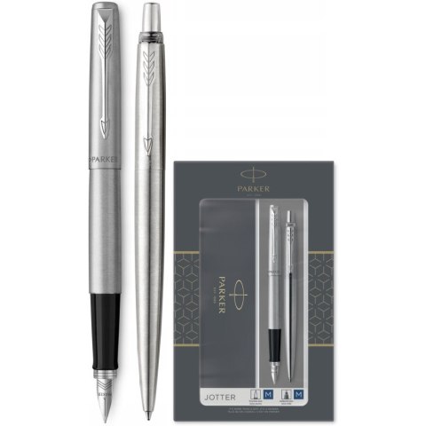 Komplet pióro wieczne + długopis JOTTER STAINLESS STEEL CT PARKER PARKER 2093258