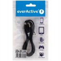 Kabel USB-A -> Lightning 1m 2,4A pleciony czarny EVERACTIVE (CBB-1IB)