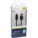 Kabel USB-A -> microUSB 1m 2A czarny PLATINET MUD (42868)