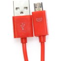 Kabel USB-A -> microUSB 1m 2A czerwony OMEGA BAJA (44342)