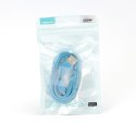 Kabel USB-A -> microUSB 1m 2A niebieski OMEGA BAJA (44340)