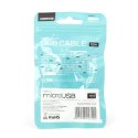 Kabel USB-A -> microUSB 1m 2A niebieski OMEGA BAJA (44340)