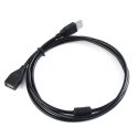 Kabel przedłużacz USB-A/M -> USB-A/F USB 2.0 1,5m czarny BULK