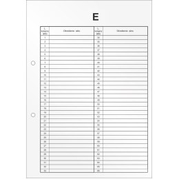 Przekładki do akt osobowych E (10arkuszy) DRU-055E BIURFOL