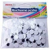 Oczka ruchome 12mm samoprzylepne (80szt) RO8 BREWIS