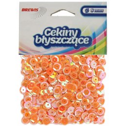 Cekiny błyszczące 8mm miedziane B150 BREWIS