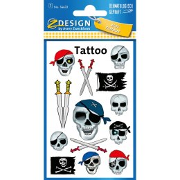 Naklejki tatuaże dla dzieci PIRACI-CZASZKI 56632 Z-DESIGN KIDS TATTOO AVERY ZWECKFORM