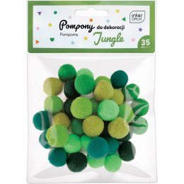 Pompony do dekoracji 35szt. JUNGLE INTERDRUK