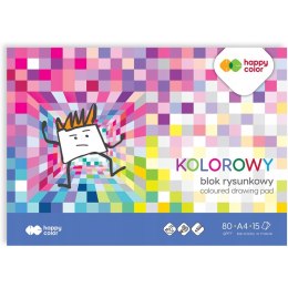 Blok rysunkowy kolorowy A4 15k 80g HA 3708 2030-09 HAPPY COLOR