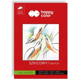 Blok szkicownik A4 50k 90g MŁODY ARTYSTA HA 3709 2030-M50 HAPPY COLOR