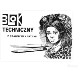 Blok techniczny A3 10k z czarnymi kartkami KRESKA