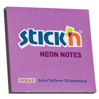 Bloczek STICK"N 76x76mm fioletowy neonowy 100k 21210 STICK"N