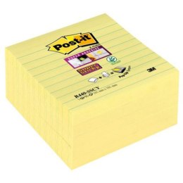 Bloczek samoprzylepny 101x101mm 90k żółty linia (5szt) POST-IT Super Sticky Z-Notes XL (R440-SSCY)