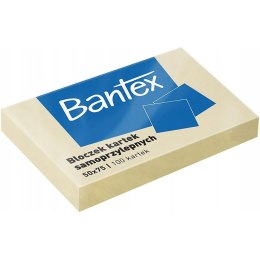 Bloczek samoprzylepny 50x75mm 100k żółty 400086385 BANTEX