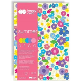 Blok DECO SUMMER A5 20k 170g 5 kolorów HA3817 1520-120 HAPPY COLOR