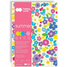 Blok A4 20k 170g 5 kolorów DECO SUMMER HA 3817 2030-120 HAPPY COLOR