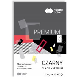 Blok techniczny A3 10k 220g czarny PREMIUM HA 3722 3040-9 HAPPY COLOR