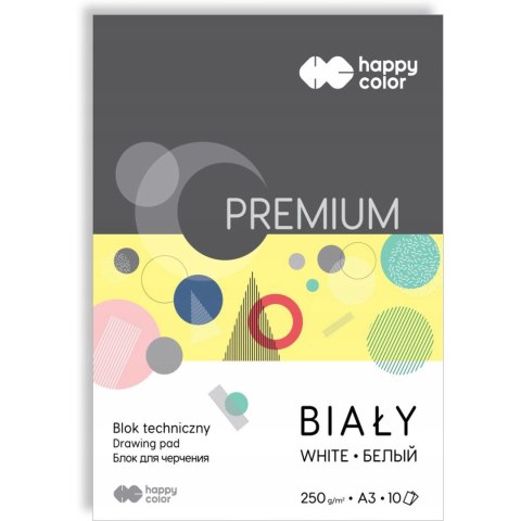 Blok techniczny A3 250g biały PREMIUM HA 3725 3040-0 HAPPY COLOR