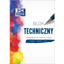 Blok techniczny A4 10k 250g biały 400093199 OXFORD