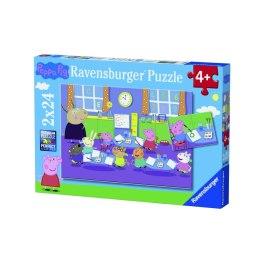 Ravensburger Puzzle dla dzieci 2D: Świnka Peppa i cała klasa 2x24 elementów 9099