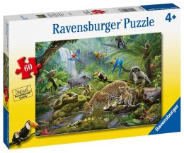 Ravensburger Puzzle dla dzieci 2D: Zwierzęta z lasu tropikalnego 60 elementów 5166