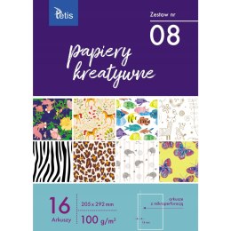 Zeszyt papierów kreatywnych A4 16k 100g KB030-08 TETIS