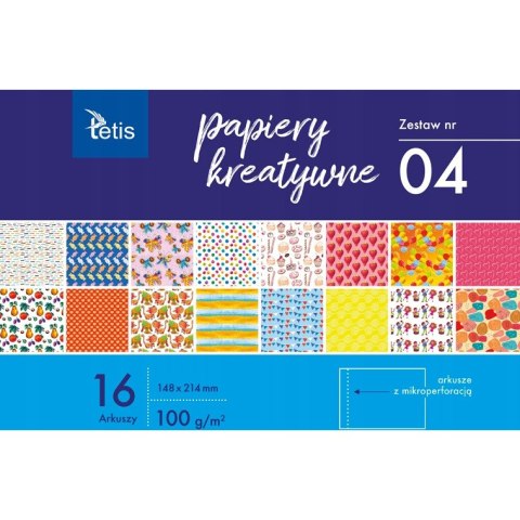 Zeszyt papierów kreatywnych A5 16k 100g KB029-04 TETIS