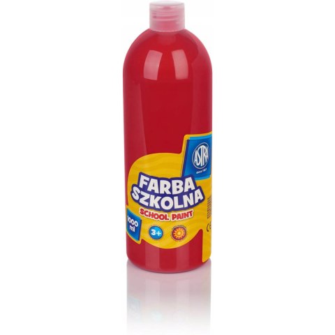 Farba szkolna Astra 1000 ml - czerwona 301217049 ASTRA